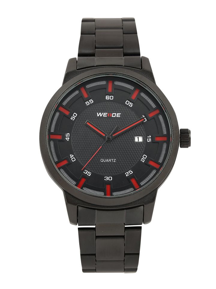 WEIDE Men Black Red Analogue Watch