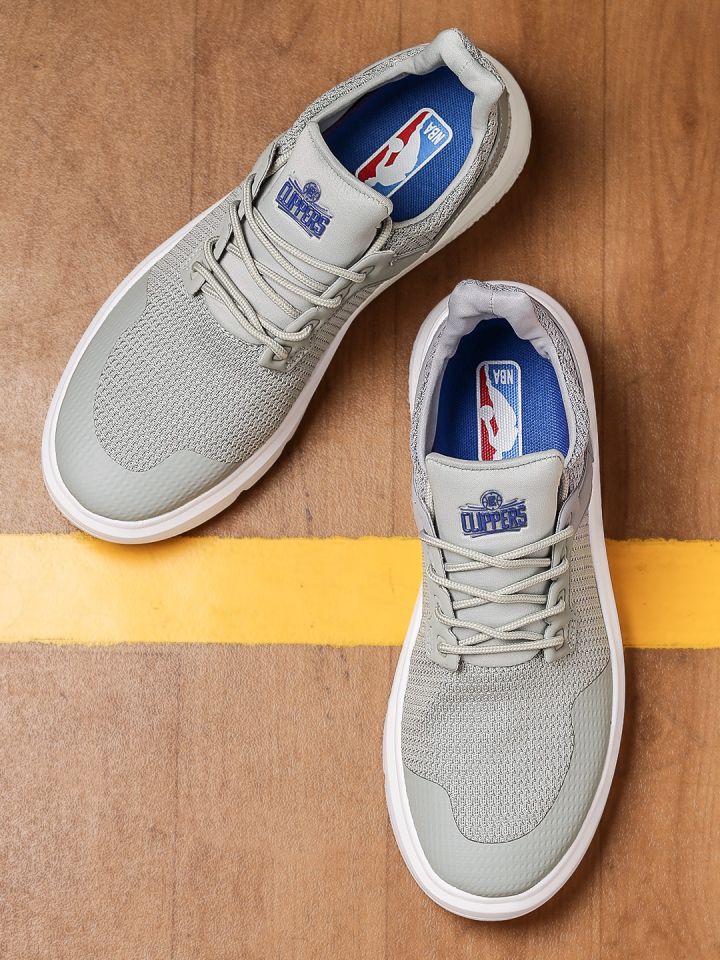 NBA L.A.Clippers Men Grey Sneakers