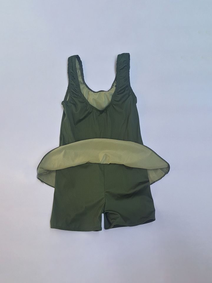 Buy Apraa Parma Girls Swimming Dress With Attached Shorts