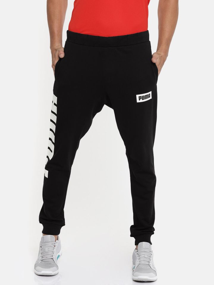 Buy Puma Black Printed Rebel Sweat Pants TR Straight Fit Joggers