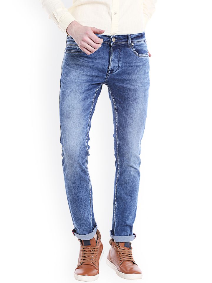 Buy Integriti Men Blue Slim Fit Mid Rise Clean Look Jeans Jeans