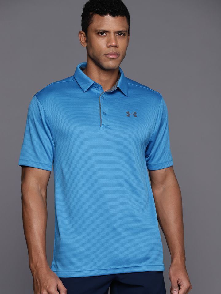 Buy UNDER ARMOUR Solid Tech Moisture Wicking Polo Collar Training