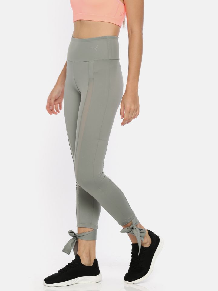 Buy Puma Women Grey Solid En Pointe 7 8 Tights Tights for Women