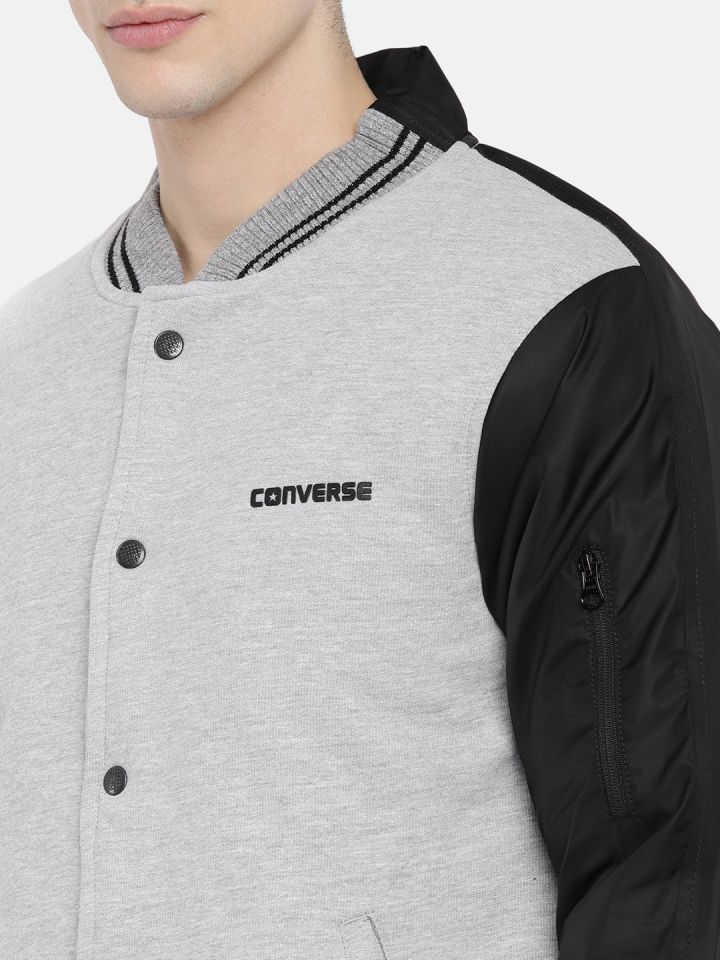 Converse Men Grey Bomber Jacket
