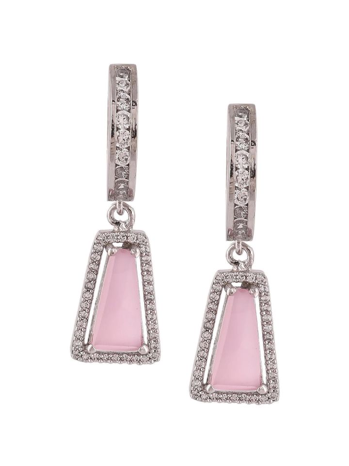 Buy RATNAVALI JEWELS Silver Plated American Diamond Studded