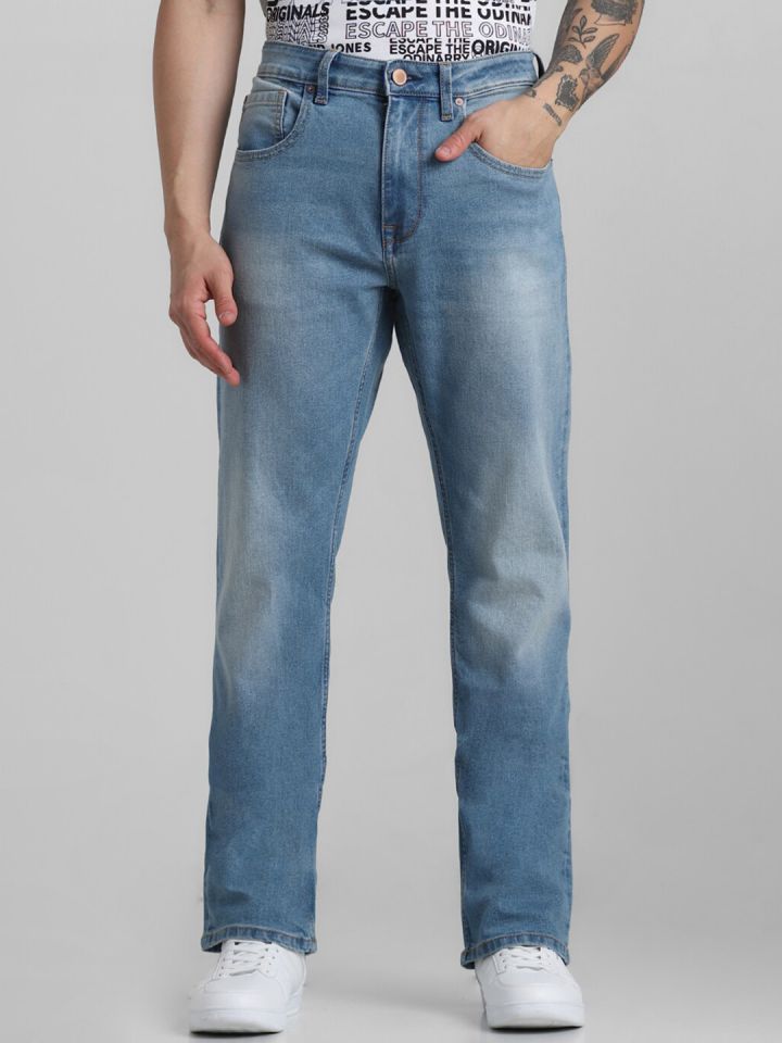 Buy Jack Jones Men Straight Fit Low Rise Low Distress Light