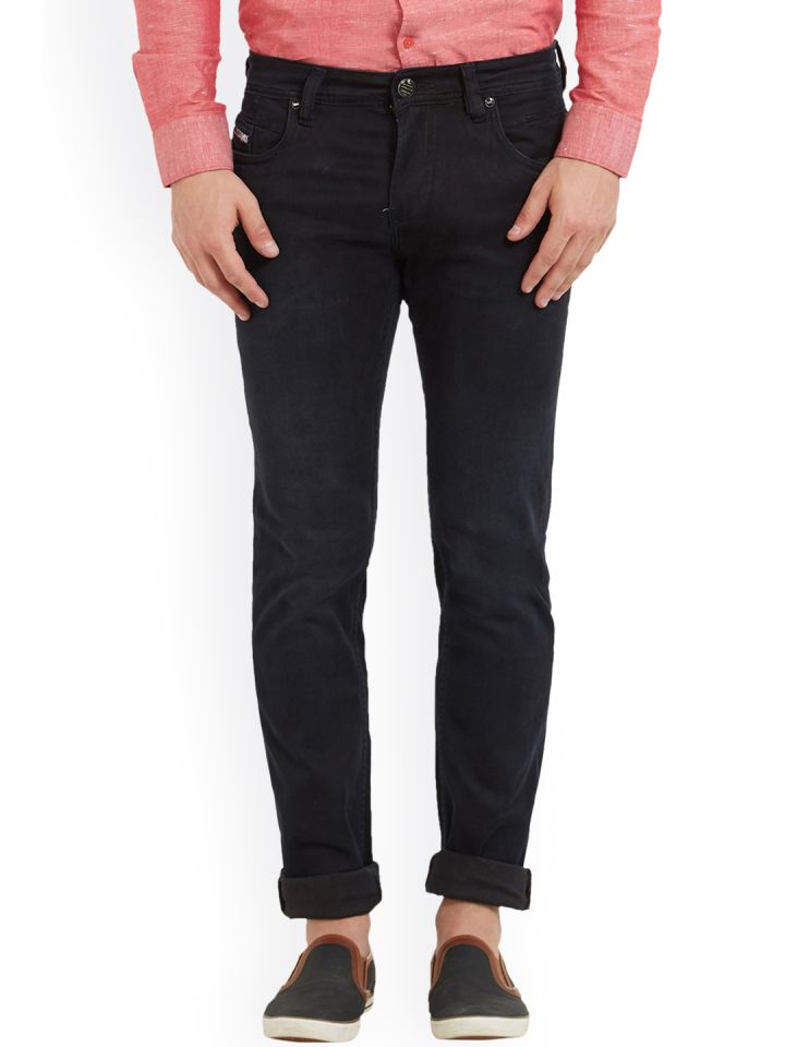 Lawman pg3 Men Black Slim Fit Mid Rise Clean Look Jeans