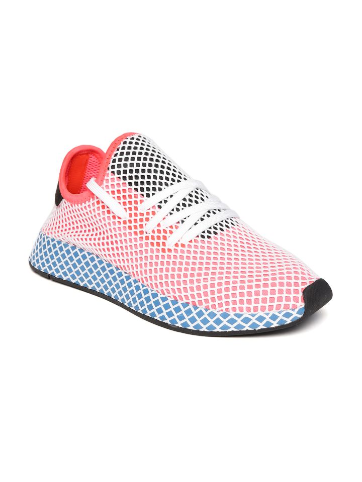 Buy ADIDAS Originals Men Coral Pink & Off White Deerupt Runner Patterned Sneakers - Casual Shoes for 2496270 | Myntra