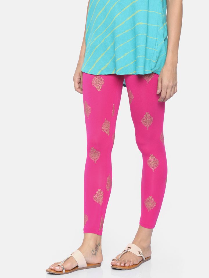 Printed outlet jeggings myntra