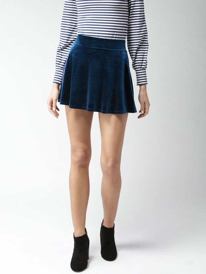 Blue velvet shop skirt forever 21