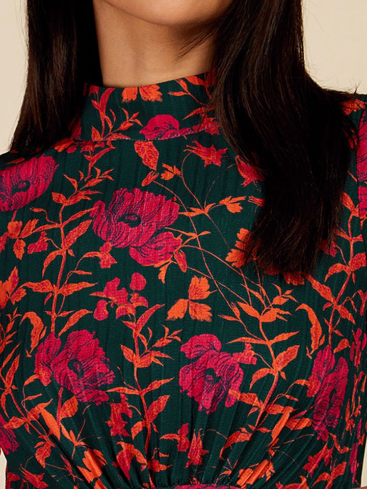 Buy Little Mistress Floral Print A Line Midi Dress Dresses for