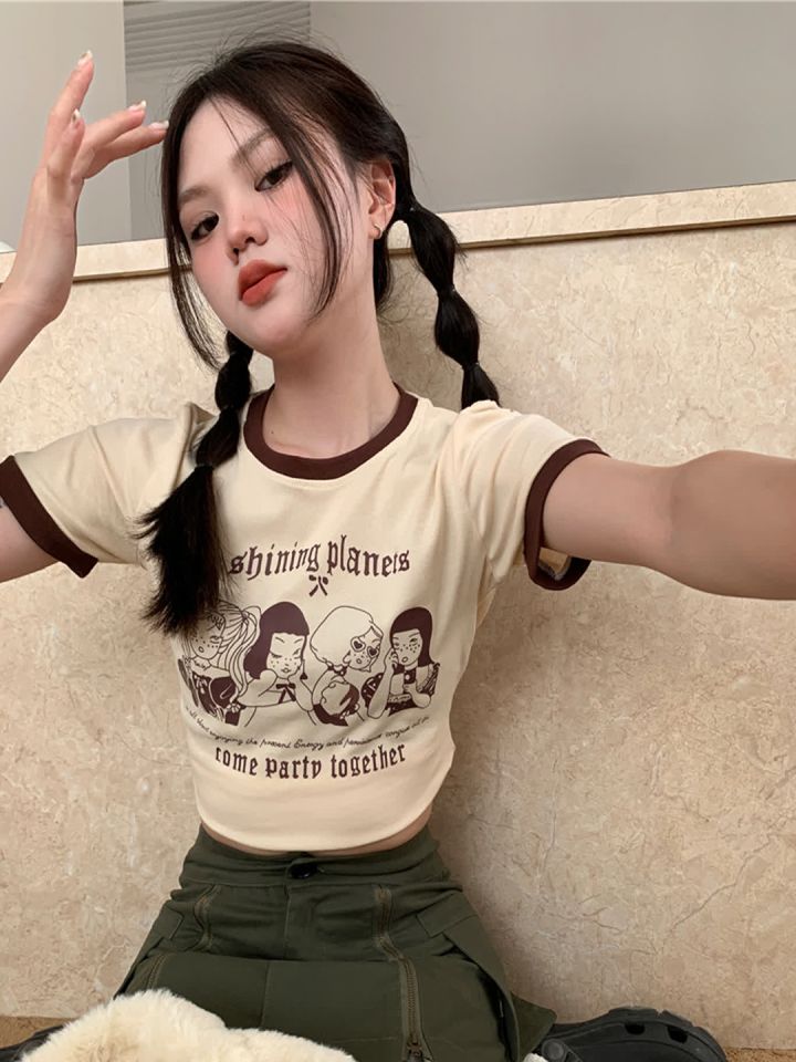 Crop top con olanes shop