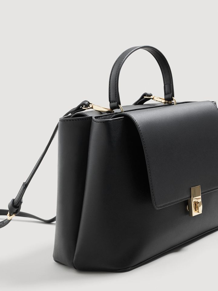 Buy MANGO Black Solid Handheld Bag Handbags for Women 2504782