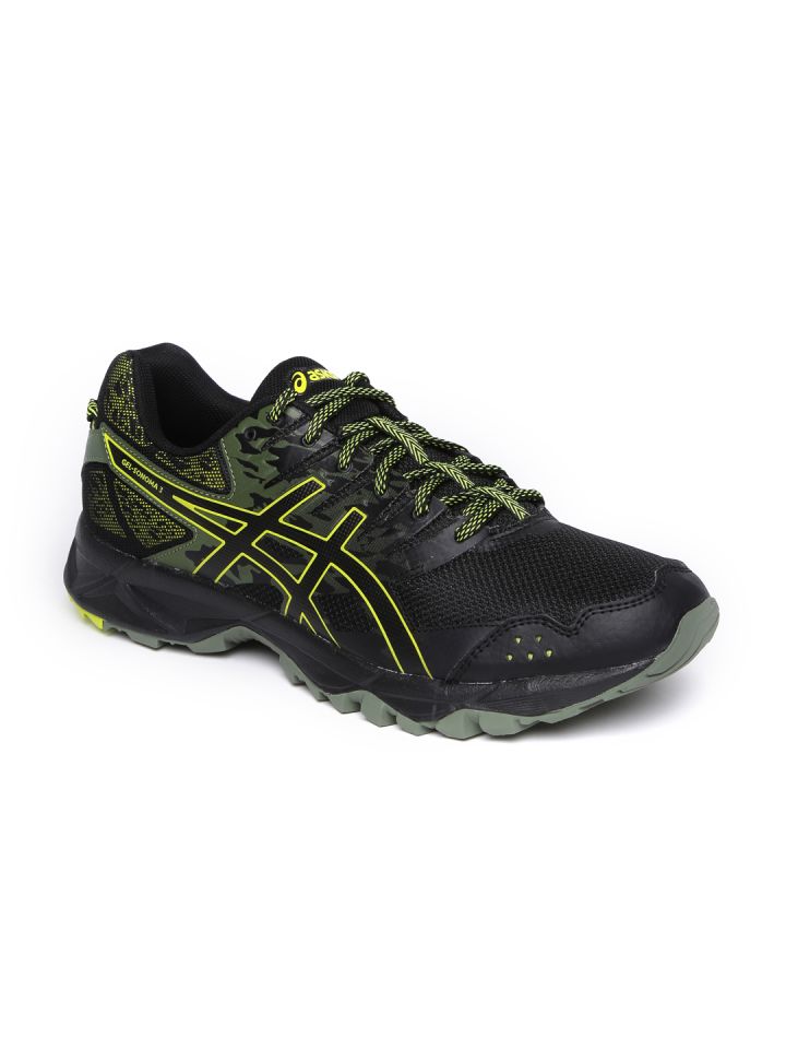 Buy ASICS Men Black GEL SONOMA 3 Running Shoes Sports Shoes for