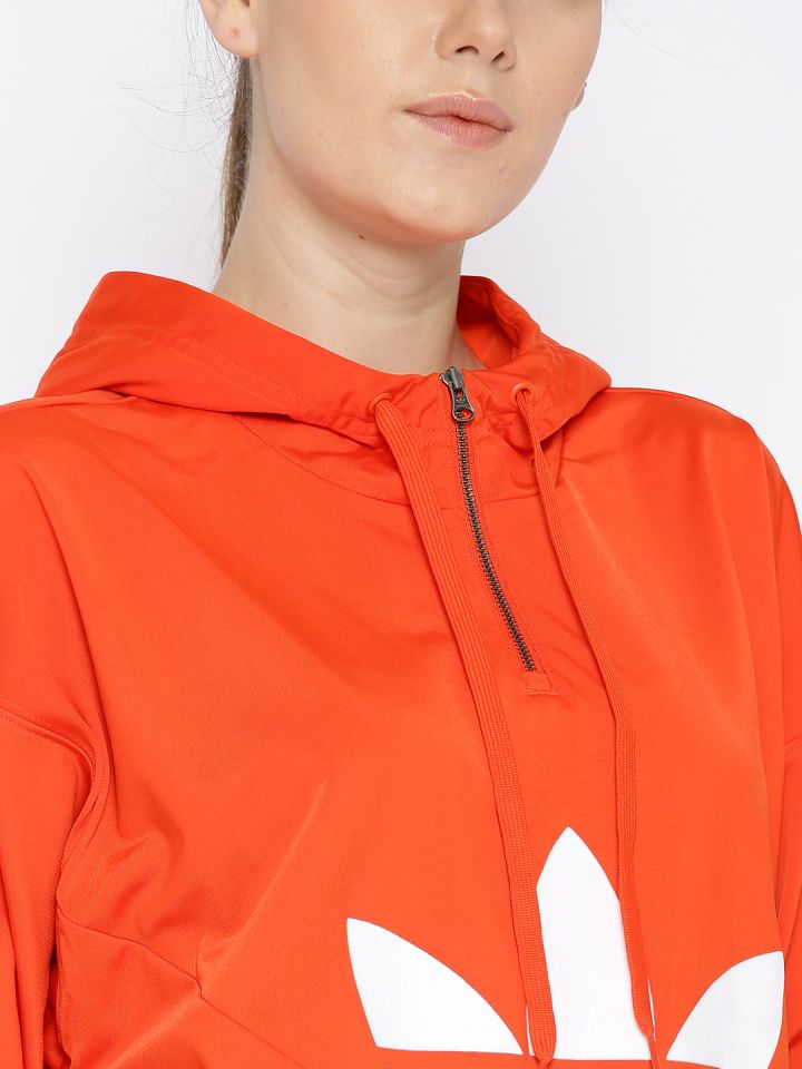 adidas orange hoodie women's