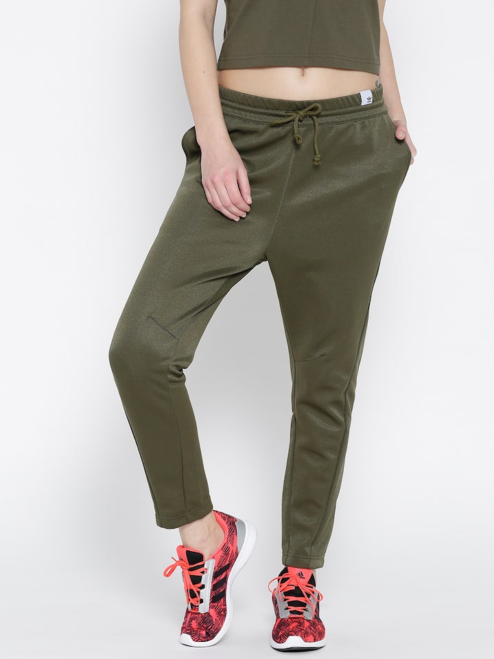 olive green adidas pants womens