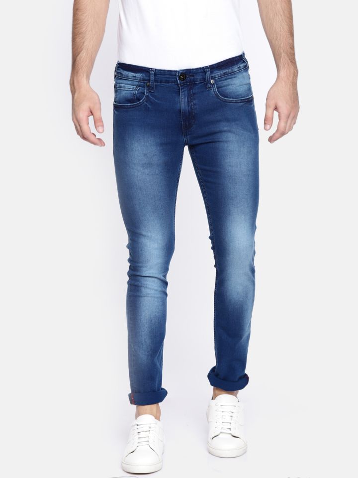 Buy Pepe Low Fit Rise Myntra Cane Blue Stretchable Clean - Men Skinny | 2507363 Men Jeans Jeans for Jeans Look