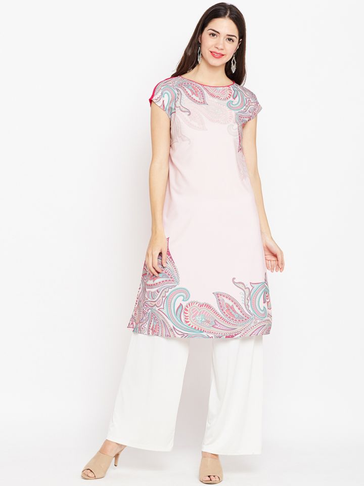 Buy RARE ROOTS Women Pink Kurti Kurtis for Women 2509179 Myntra