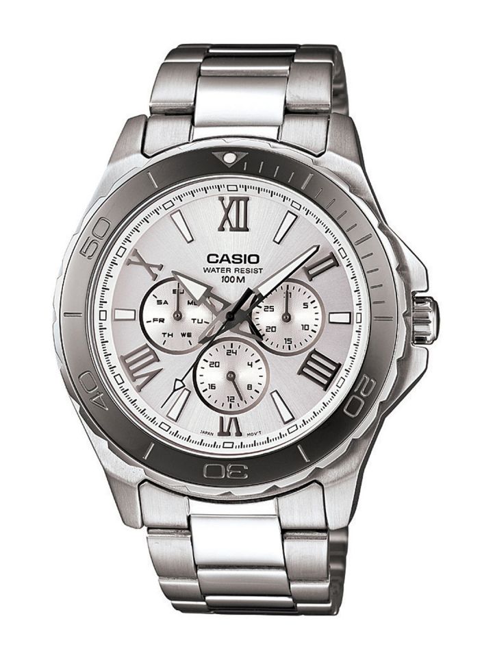 Buy Casio Enticer Men Silver Analogue Watches A790 MTD