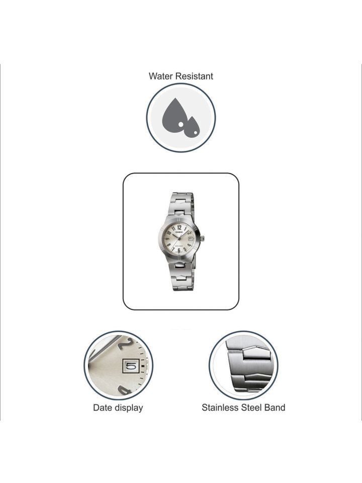 Buy Casio Enticer Lady Women Off White Analogue Watch A852