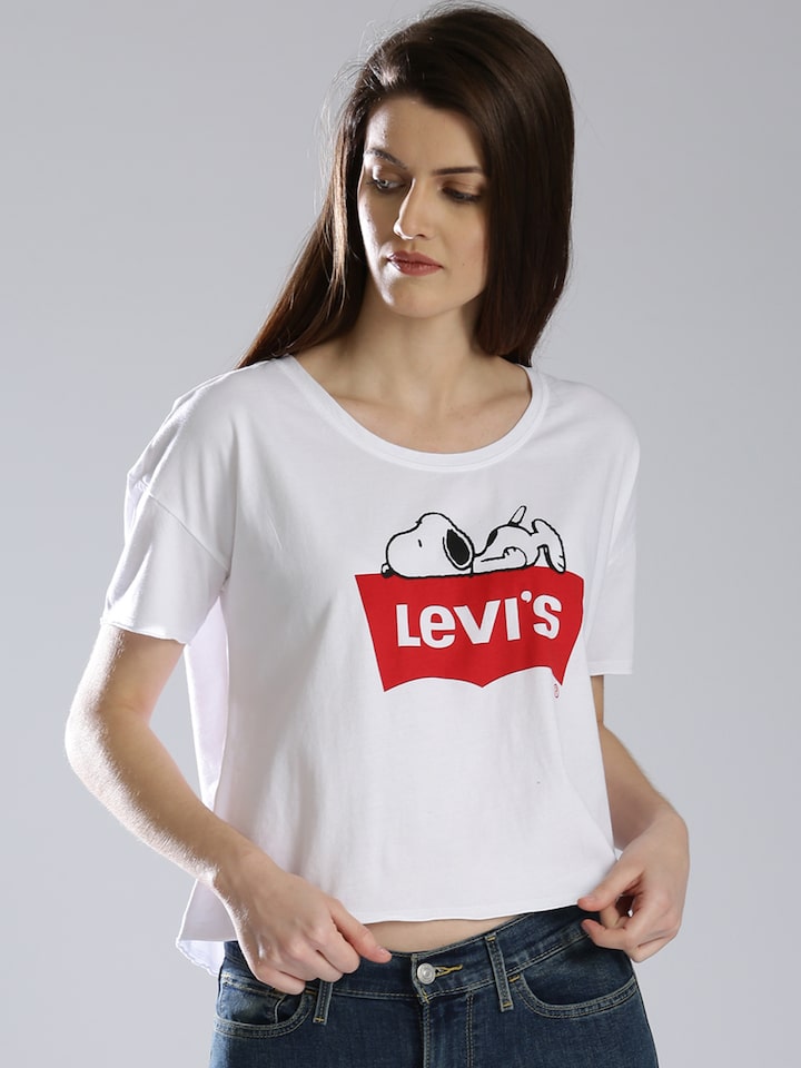 womens white levi's t shirt