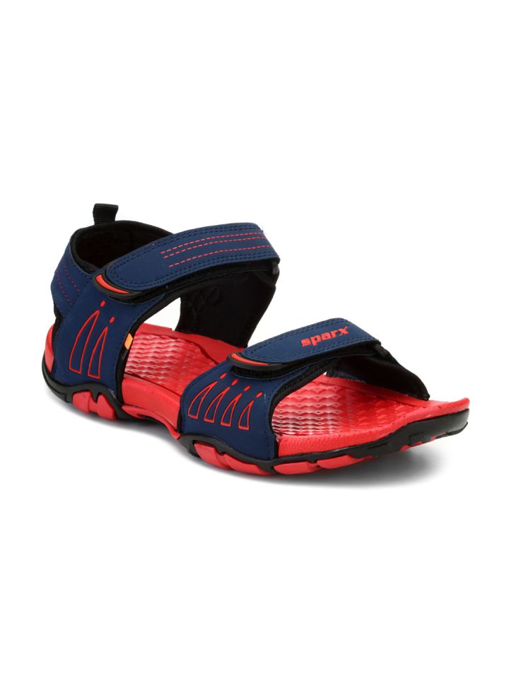 Sparx Men Navy Blue Red Comfort Sandals