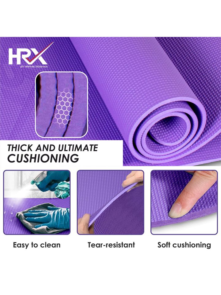 Buy Hrx Eva Anti-Slip Yoga Mat With Carry Bag For Gym, 6 Mm Online