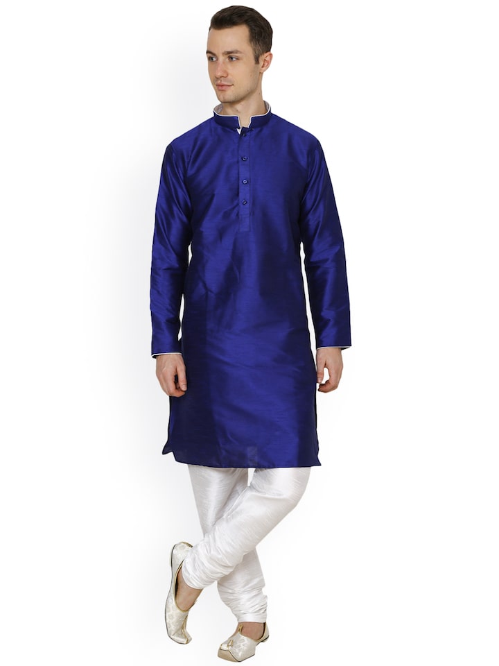 Buy Royal Kurta Men's Dupion Silk Kurta Pyjama Set - Kurta Sets for Men  2517040 | Myntra