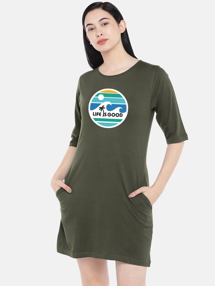 Life is good 2025 t shirt dresses