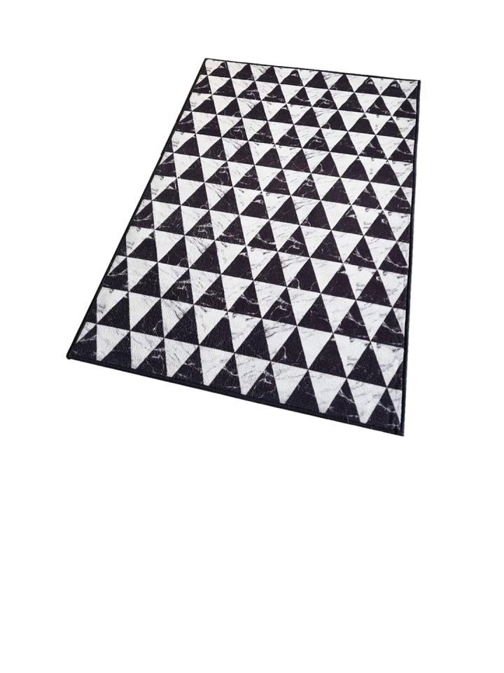 Black and discount white car rug