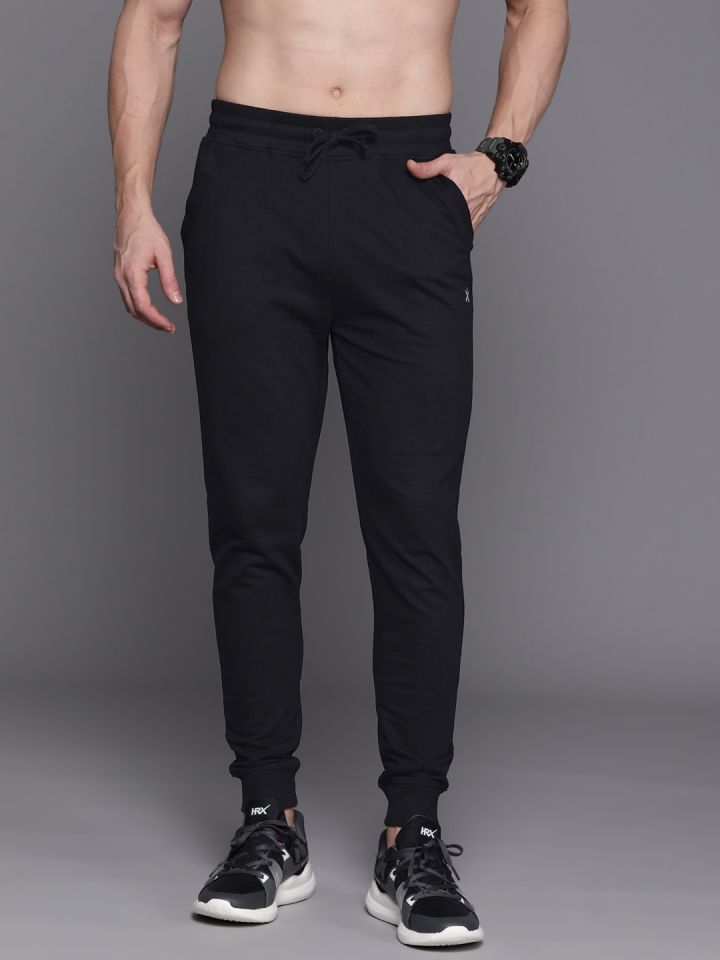 Buy HRX By Hrithik Roshan Men Pure Cotton Active Joggers Track