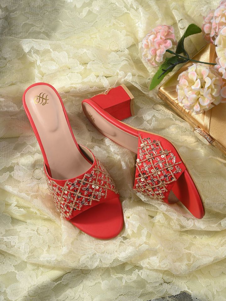 Mesh block sales heels