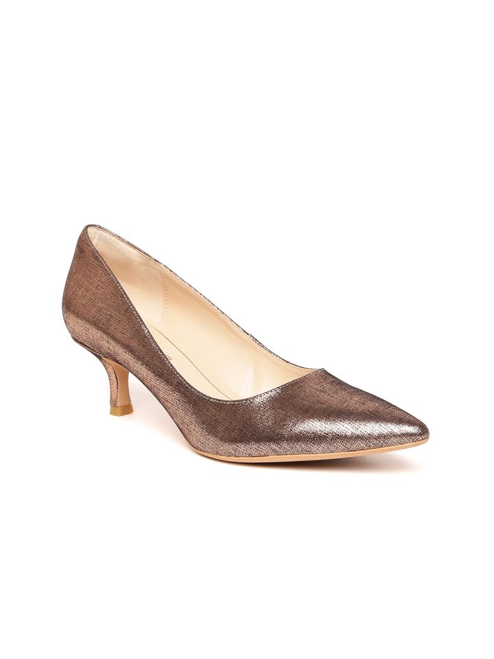Clarks Women Copper Toned Solid Pumps