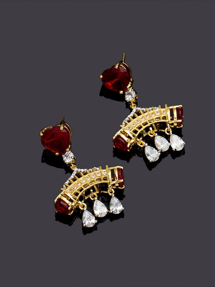 Buy Studio Voylla Love Lock Gold Toned Contemporary Drop Earrings Earrings For Women 2519889 Myntra Check out our dangle earrings selection for the very best in unique or custom, handmade pieces from our dlinnye sergi shops. myntra