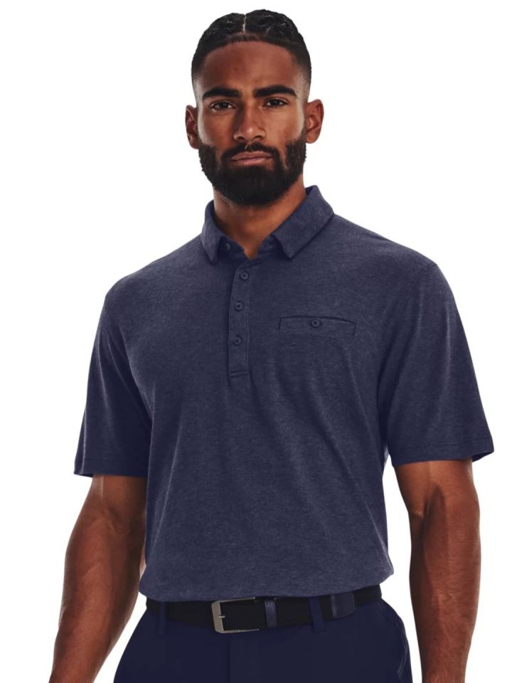 Buy UNDER ARMOUR Luxe Heather Polo Collar T Shirt Tshirts for