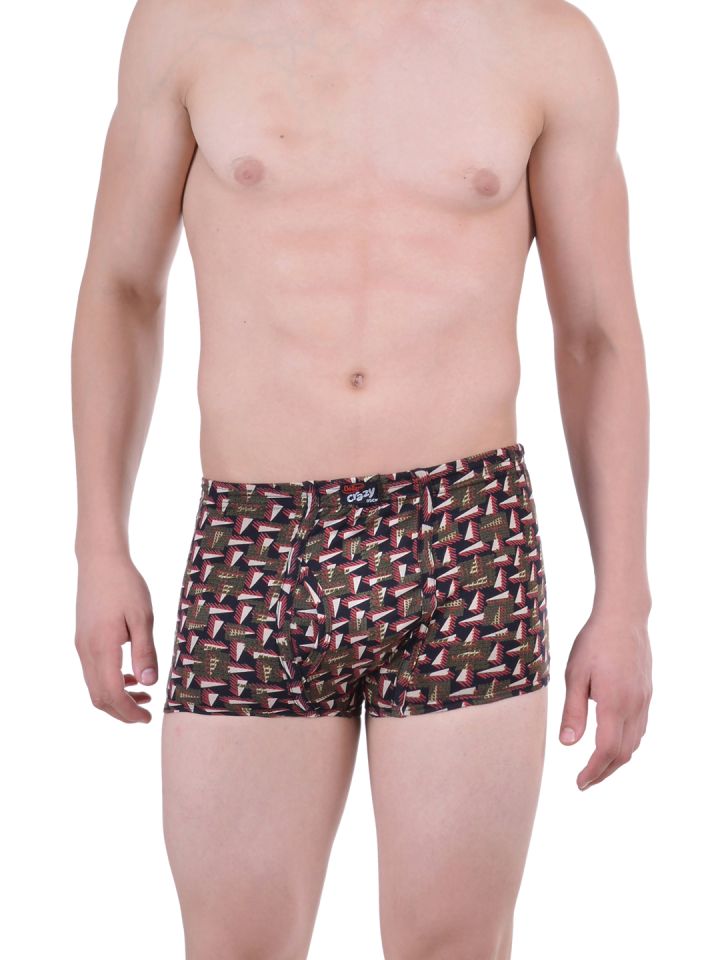 Dollar Bigboss Men's Pack of 4 Soft Combed Cotton Printed Trunk