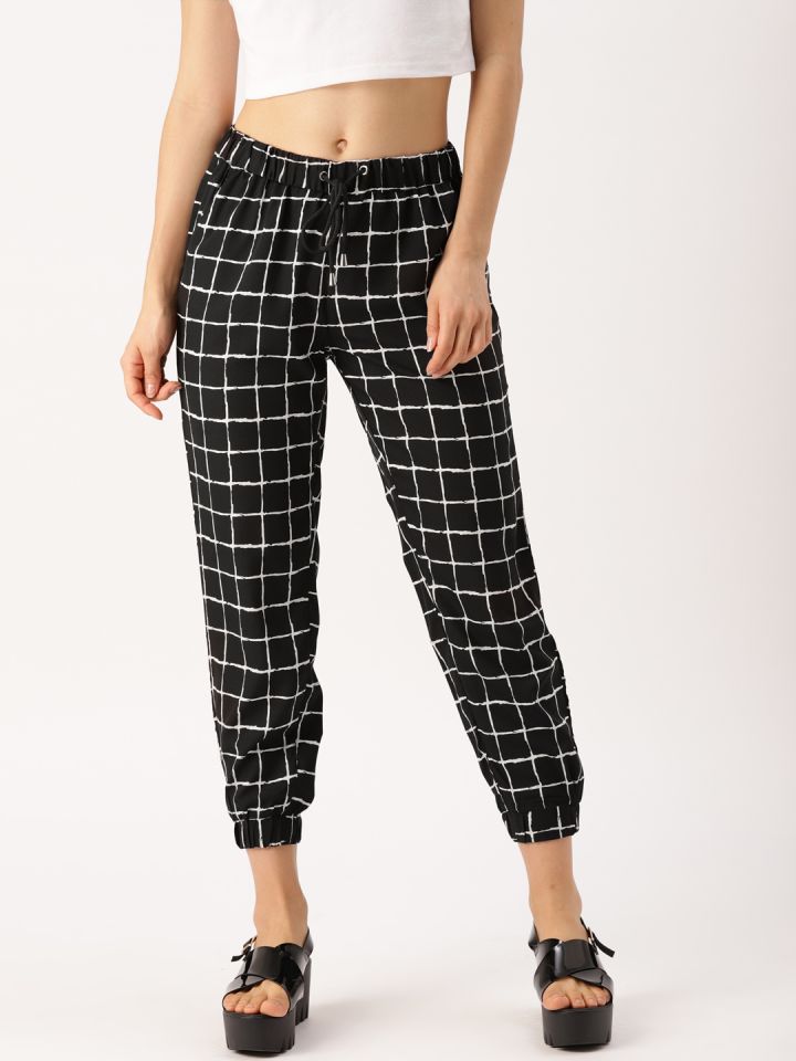 Checked joggers 2025 womens