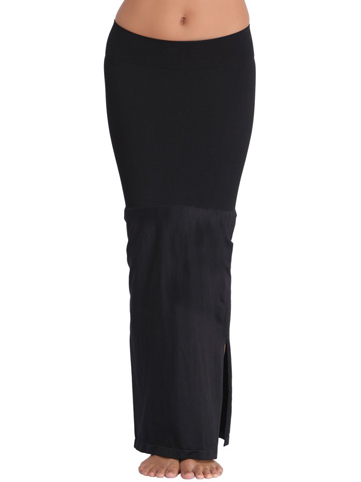 Clovia Women's Petticoat Style Saree Shapewear with Side Slit  (SW0023P24_Skin_S) : : Fashion