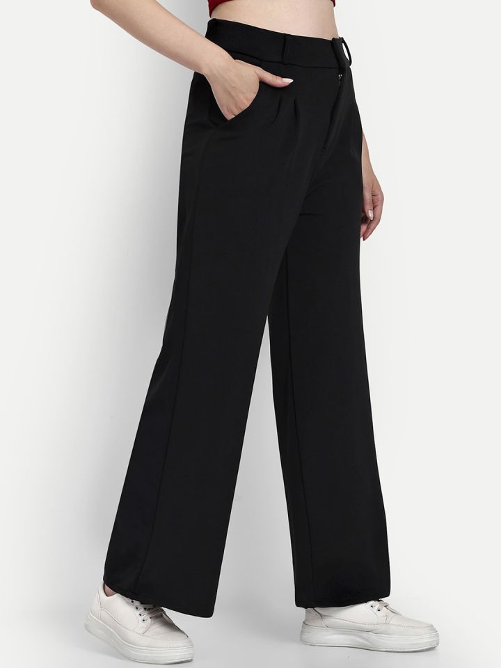 Buy Next One Women Cotton Smart Loose Fit High Rise Easy Wash
