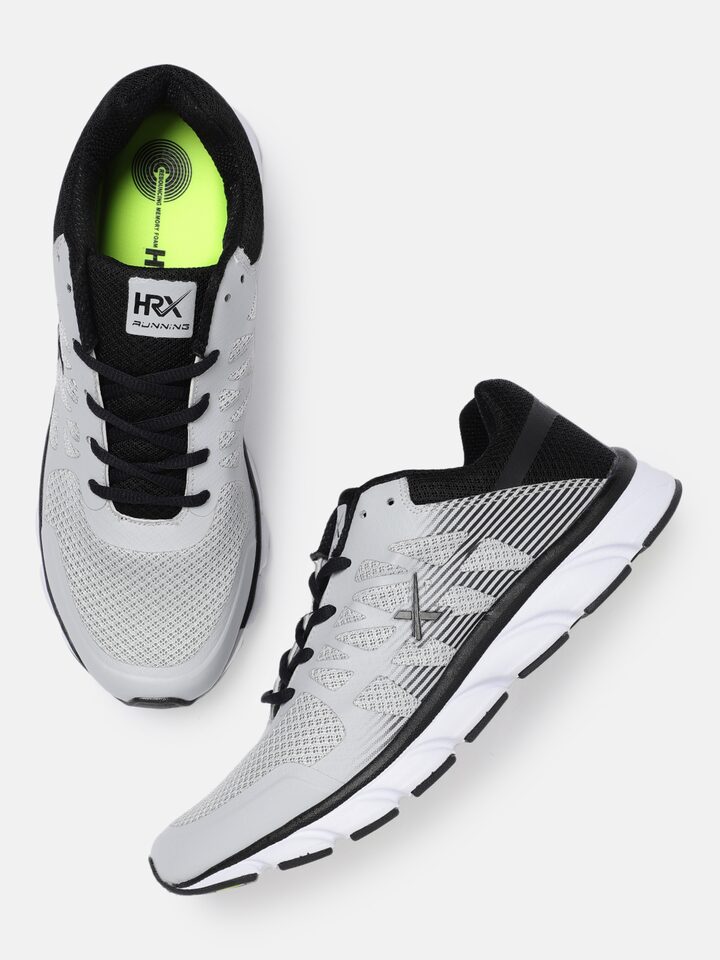 hrx men grey running shoes