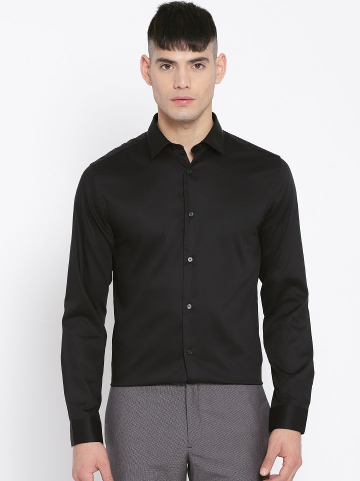 smart casual black shirt