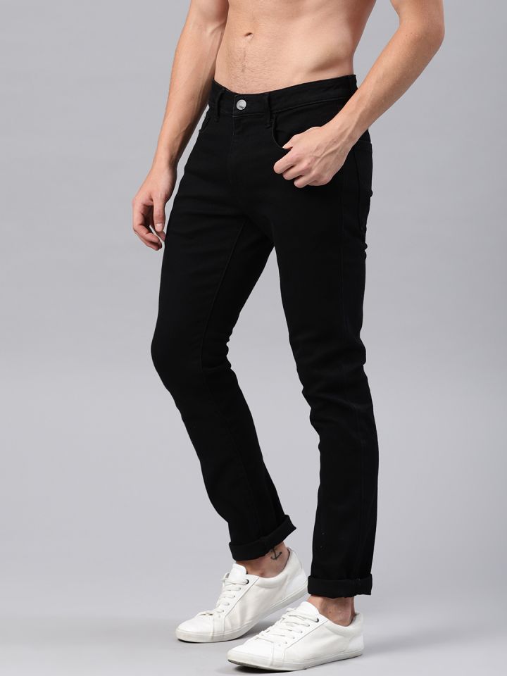 Black jeans men best sale myntra