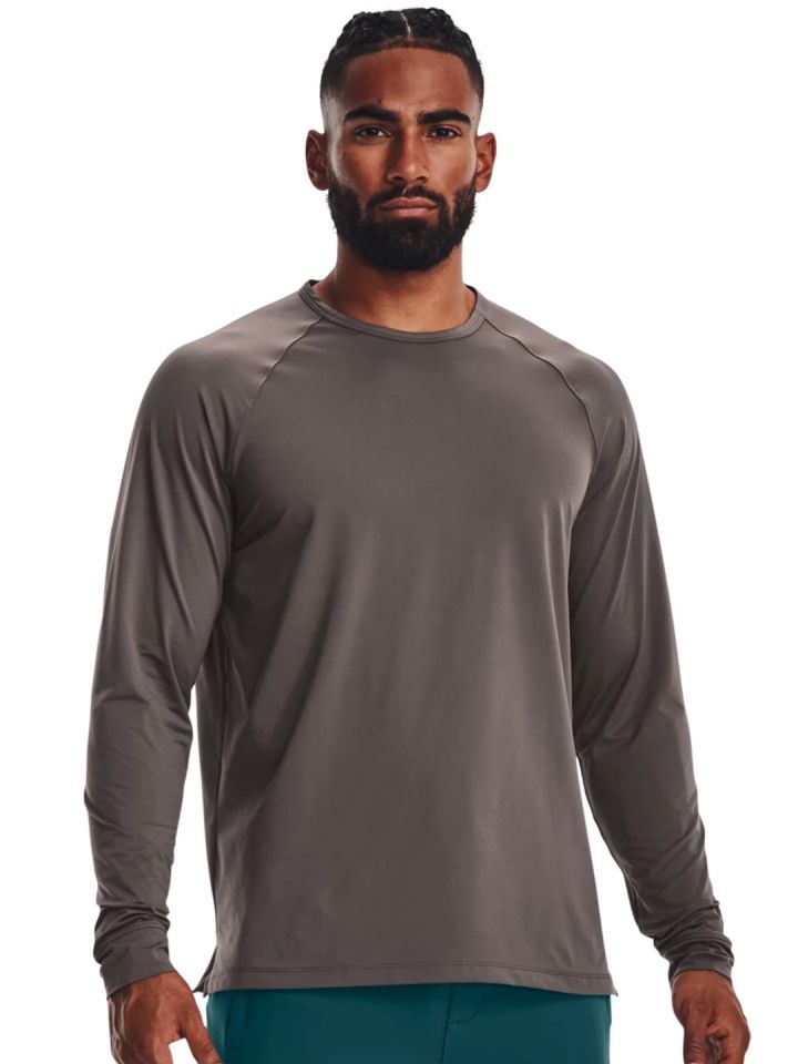 Under Armour Training logo long sleeve t-shirt in grey
