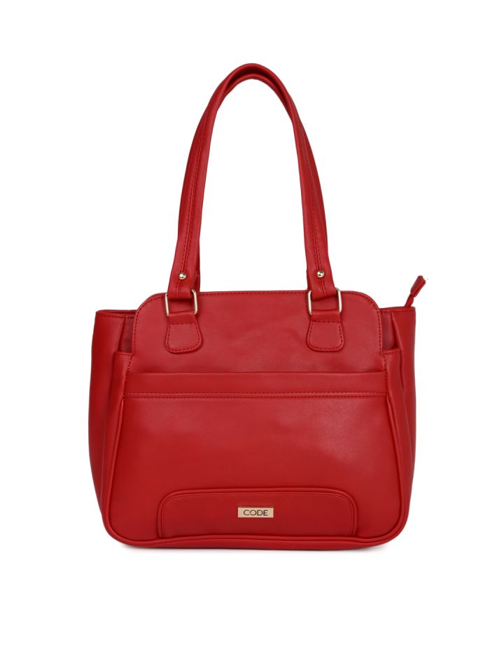 Buy CODE By Lifestyle Red Solid Shoulder Bag Handbags for Women