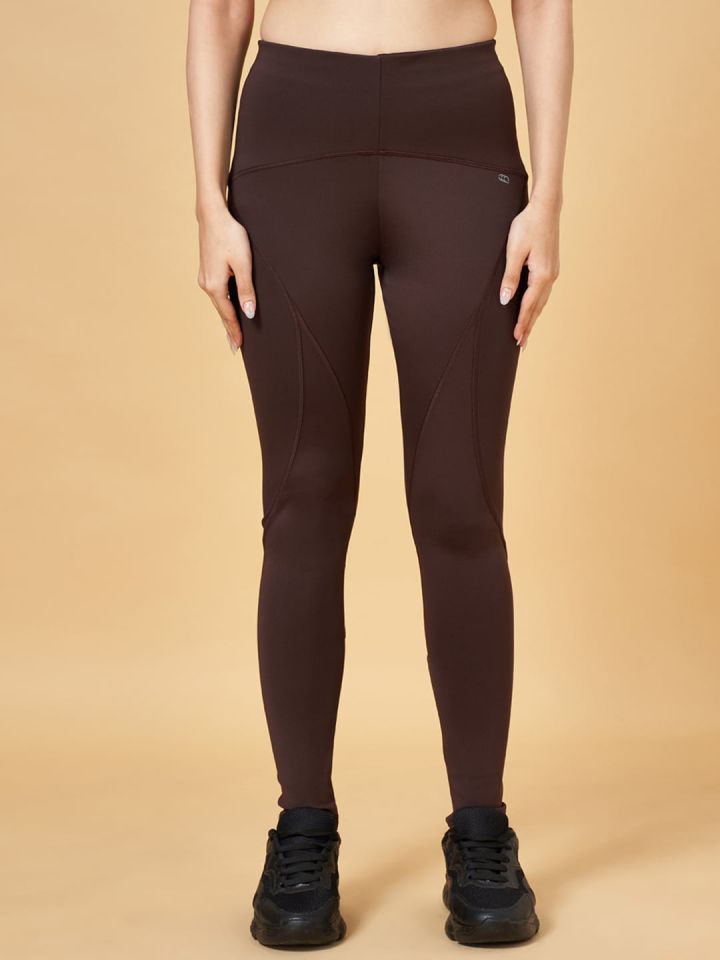 Buy Ajile By Pantaloons Women Slim Fit Ankle Length Gym Tights