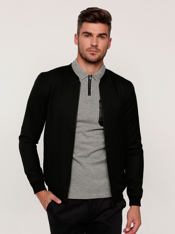 Buy Splash Men Black Solid Bomber Jacket Jackets for Men 2529641
