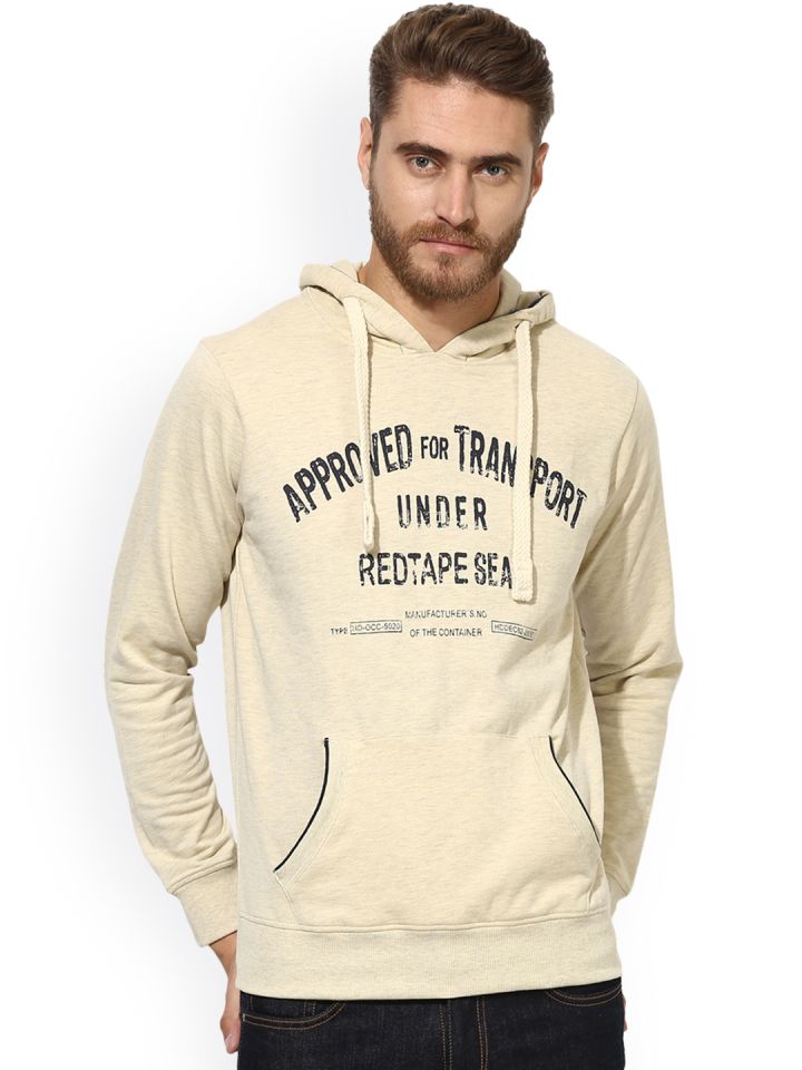Red clearance tape sweatshirt