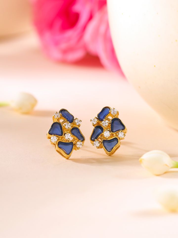 Buy Kicky And Perky Sterling Silver Gold Plated Quirky Studs