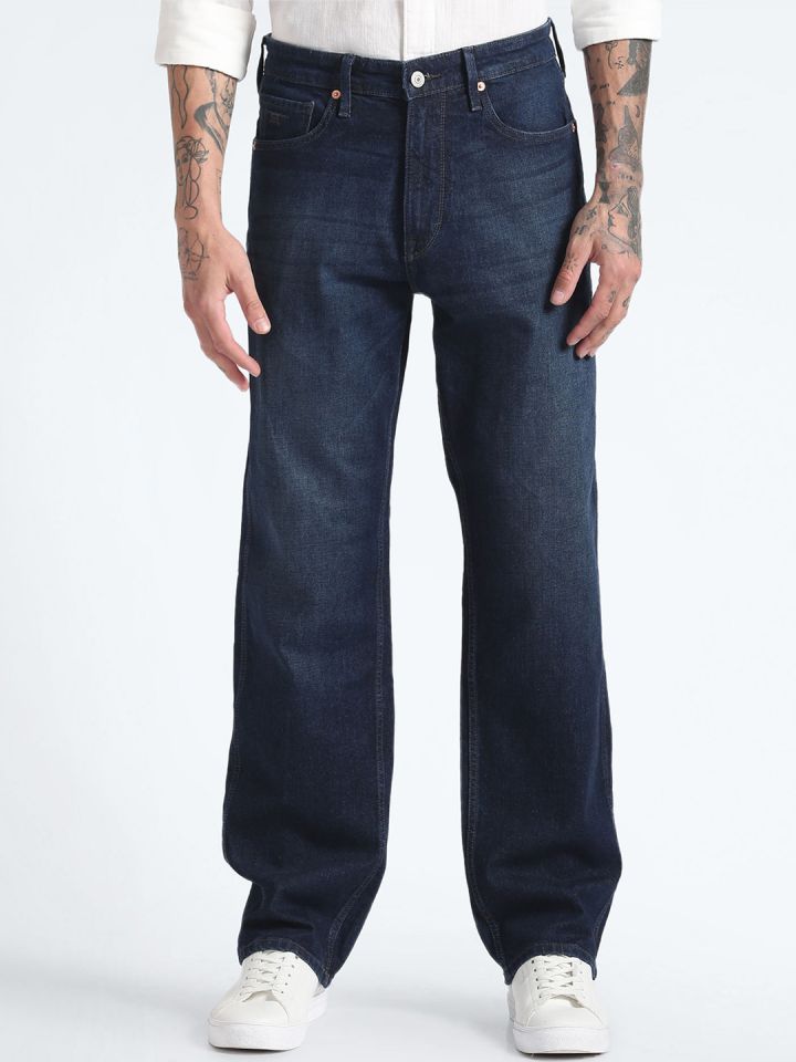 Buy Flying Machine Men Relaxed Fit High Rise Light Fade Clean Look