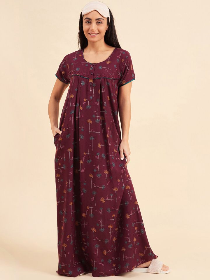 Myntra nighty cotton hot sale